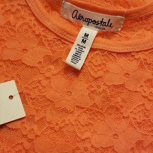 NWT Aeropostale Peach Lace Tank